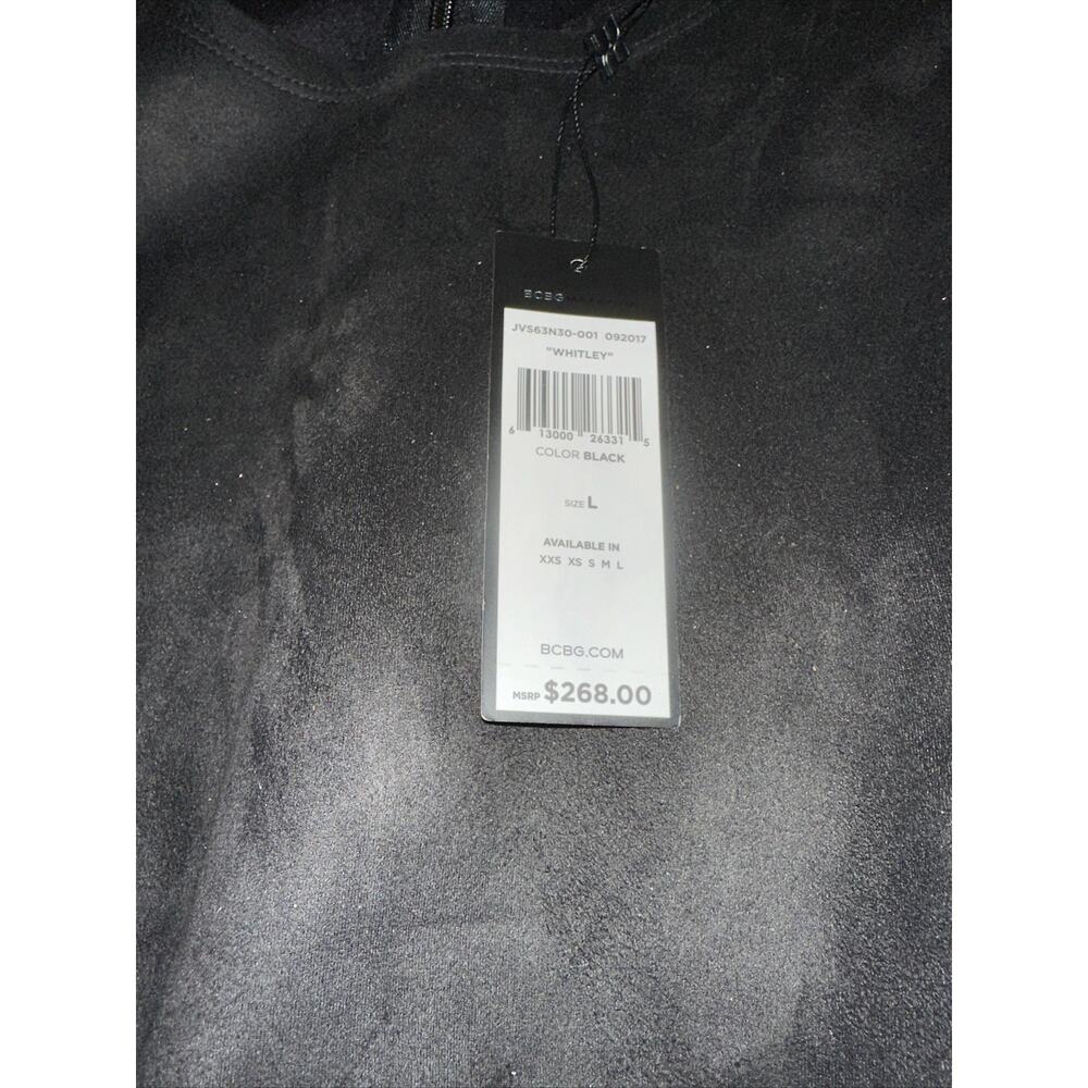 NWT BCBG MAXAZRIA Whitley Knit Faux Suede Midi Dress Cutout SIZE Large MSRP $268 - Picture 4 of 5